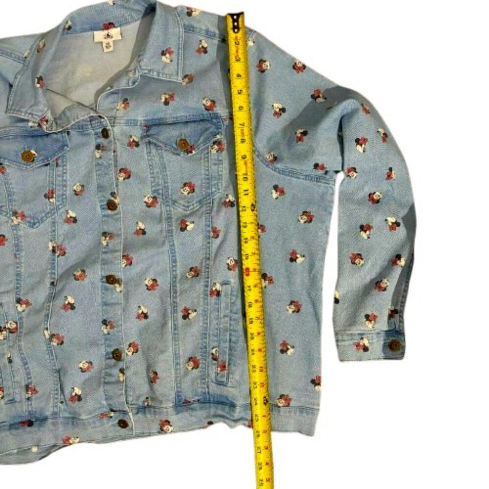 Disney Parks Womans Minnie Mouse Stretch Denim Jean Jacket SZ 2X - Picture 8 of 15